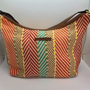 Caribbean Joe Multi Color Canvas Purse